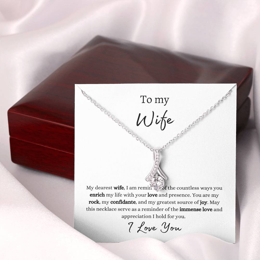 To My Wife | My rock | Alluring Beauty Necklace