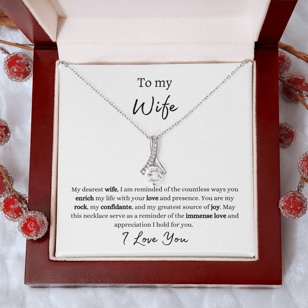 To My Wife | My rock | Alluring Beauty Necklace