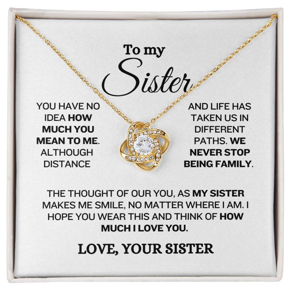 Sister | How much you mean to me | Love knot Necklace