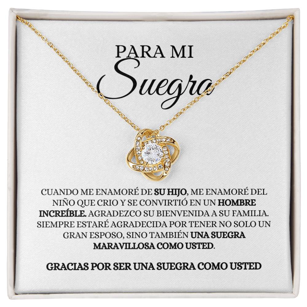 SUEGRA /MIL SPANISH | GRACIAS | LOVE KNOT NECKLACE