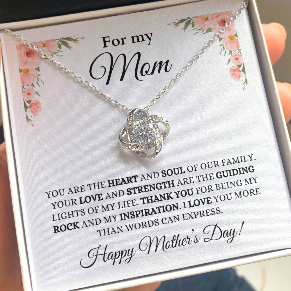 For Mom, Mother Daughter Gift, Mom Necklace, Mother's Day Gift, Jewelry for Mom,Anniversary Gift, Love Knot Necklace