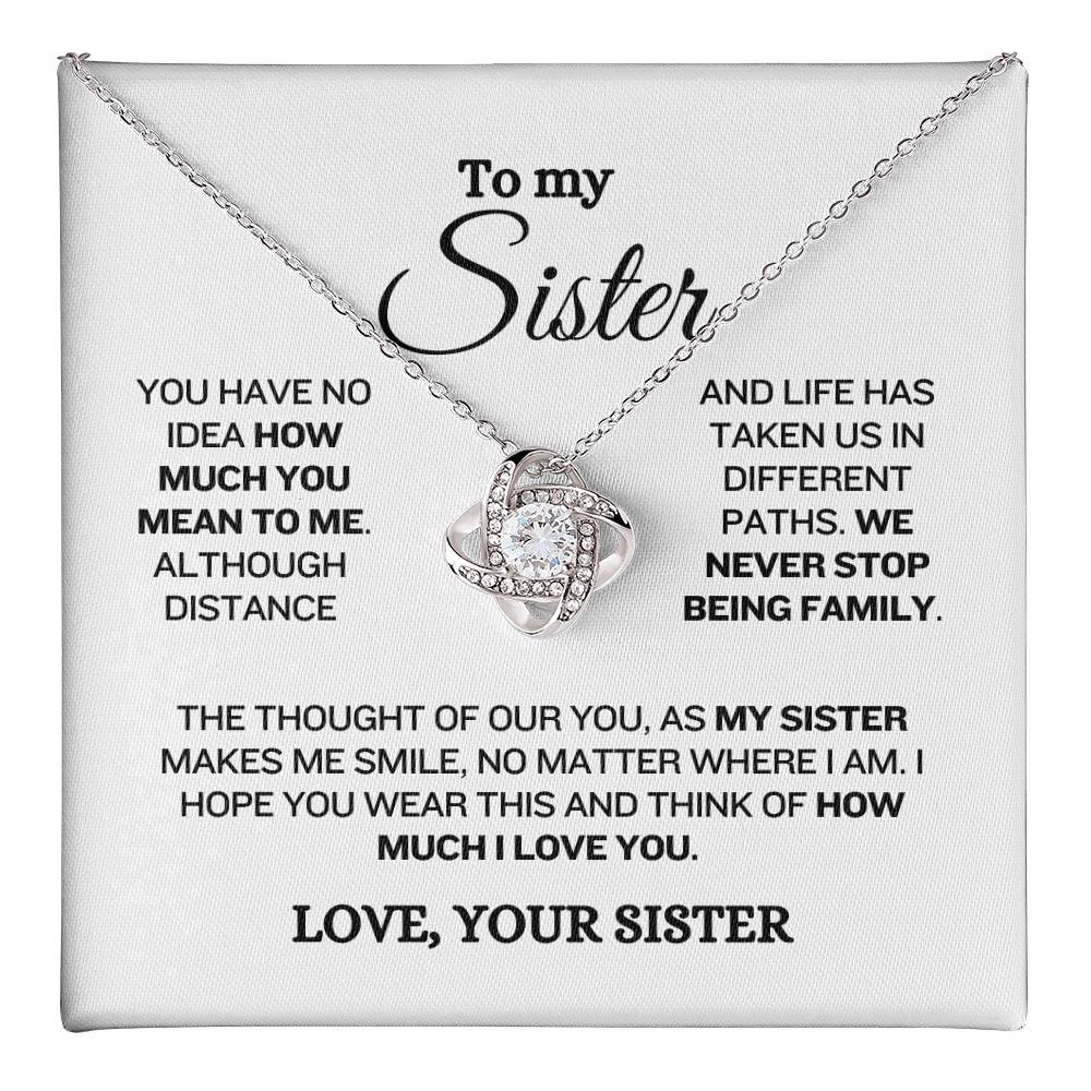 Sister | How much you mean to me | Love knot Necklace