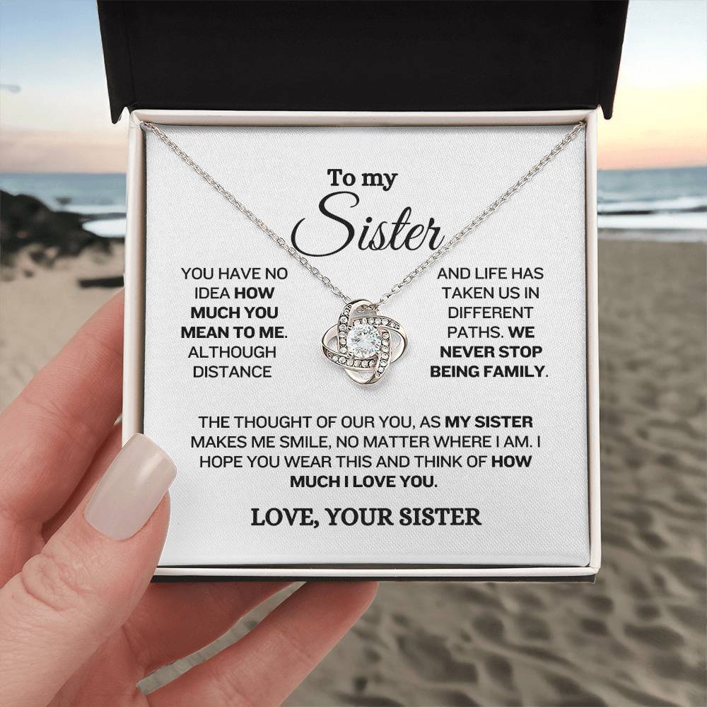 Sister | How much you mean to me | Love knot Necklace