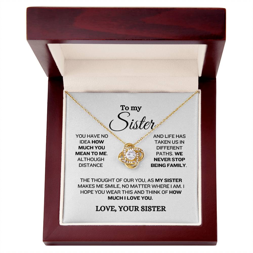 Sister | How much you mean to me | Love knot Necklace