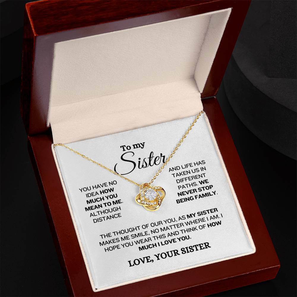 Sister | How much you mean to me | Love knot Necklace