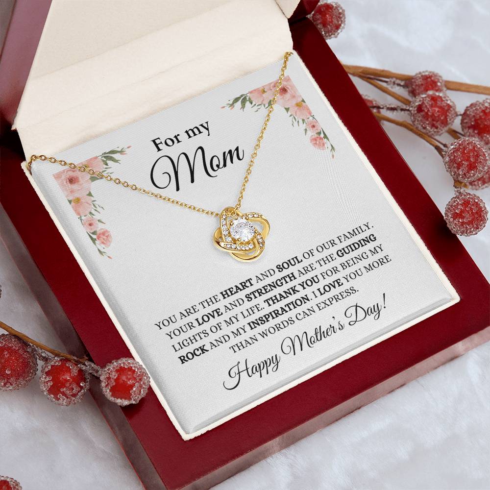 For Mom, Mother Daughter Gift, Mom Necklace, Mother's Day Gift, Jewelry for Mom,Anniversary Gift, Love Knot Necklace