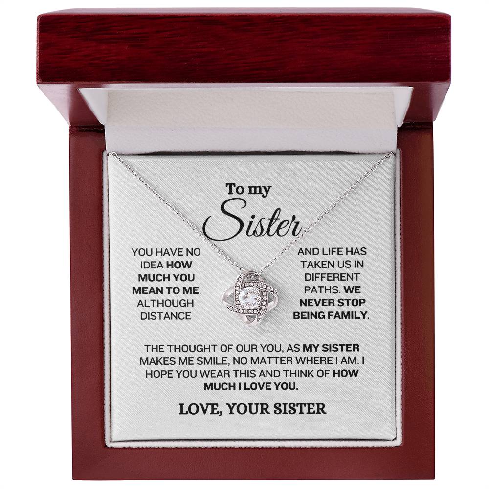 Sister | How much you mean to me | Love knot Necklace