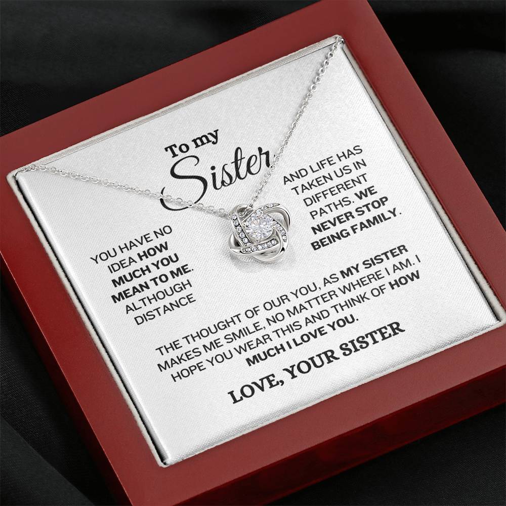 Sister | How much you mean to me | Love knot Necklace