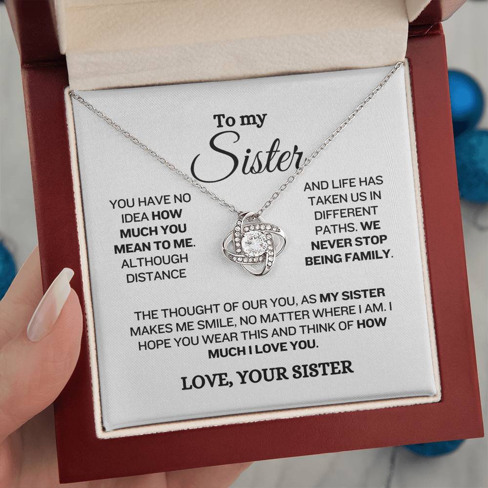 Sister | How much you mean to me | Love knot Necklace