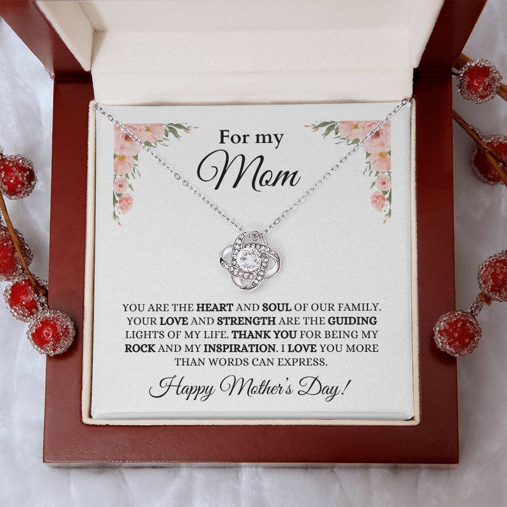 For Mom, Mother Daughter Gift, Mom Necklace, Mother's Day Gift, Jewelry for Mom,Anniversary Gift, Love Knot Necklace