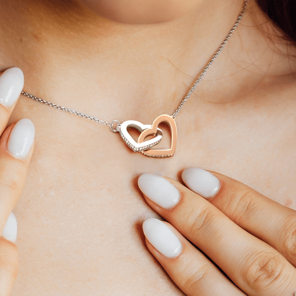 Daughter from Mom | Unbreakable Connection | Interlocking Hearts Necklace