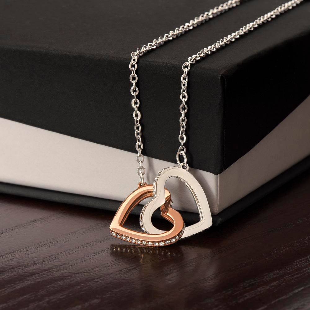 Daughter from Mom | Unbreakable Connection | Interlocking Hearts Necklace