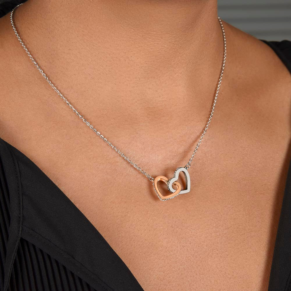 Daughter from Mom | Unbreakable Connection | Interlocking Hearts Necklace