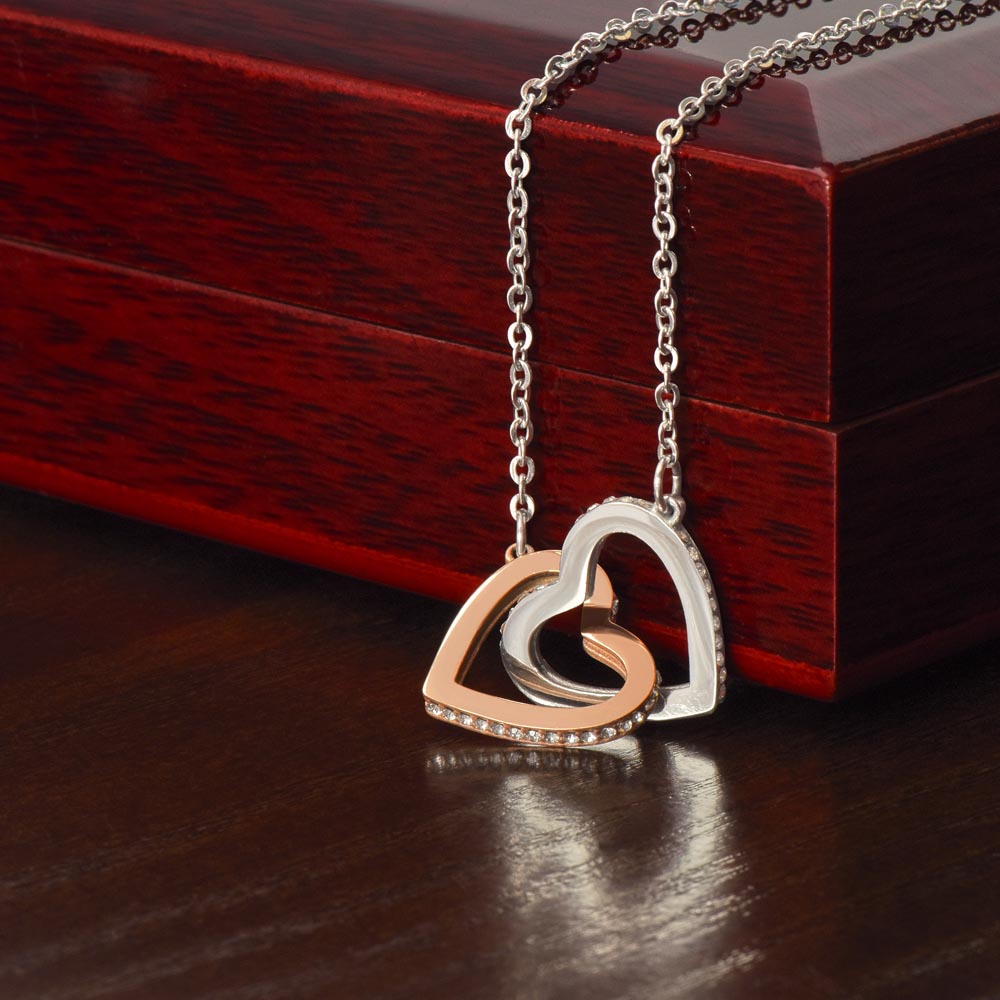 Daughter from Mom | Unbreakable Connection | Interlocking Hearts Necklace