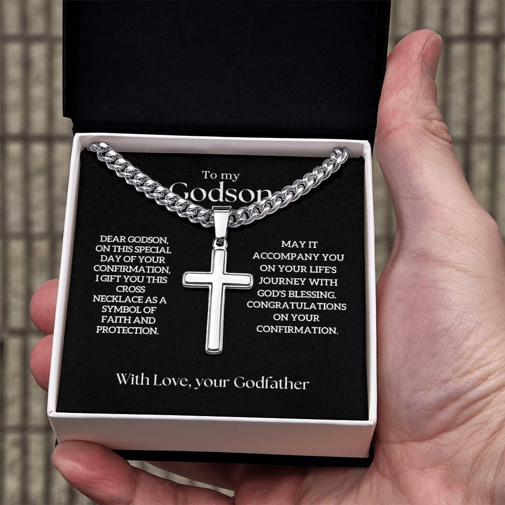 Godson from GodFather | Faith | Cross with Cuban Chain