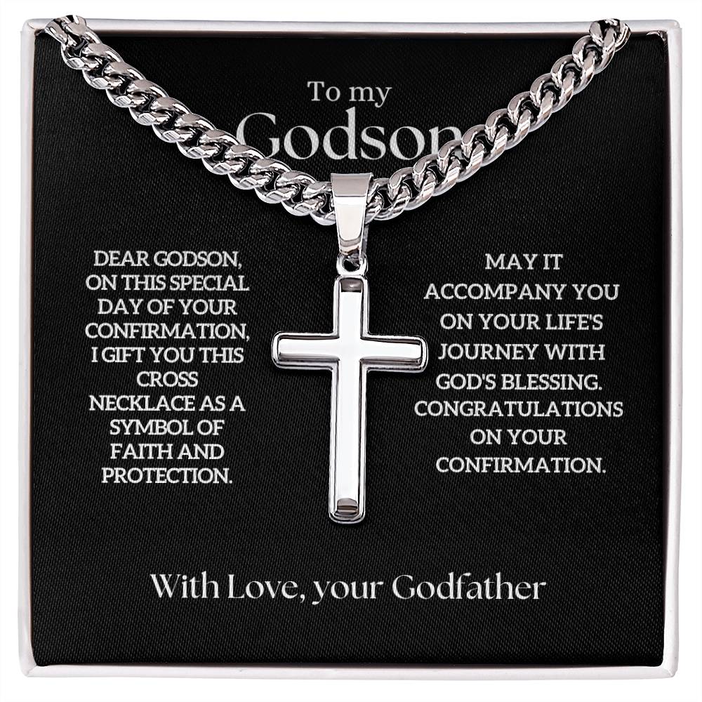 Godson from GodFather | Faith | Cross with Cuban Chain