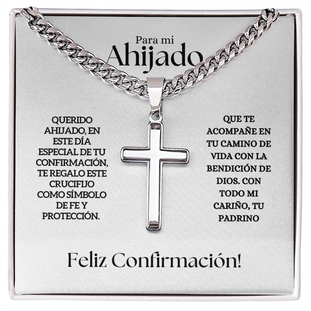 Ahijado | Confirmacion | Collar con Cruz y Cadena Cubana