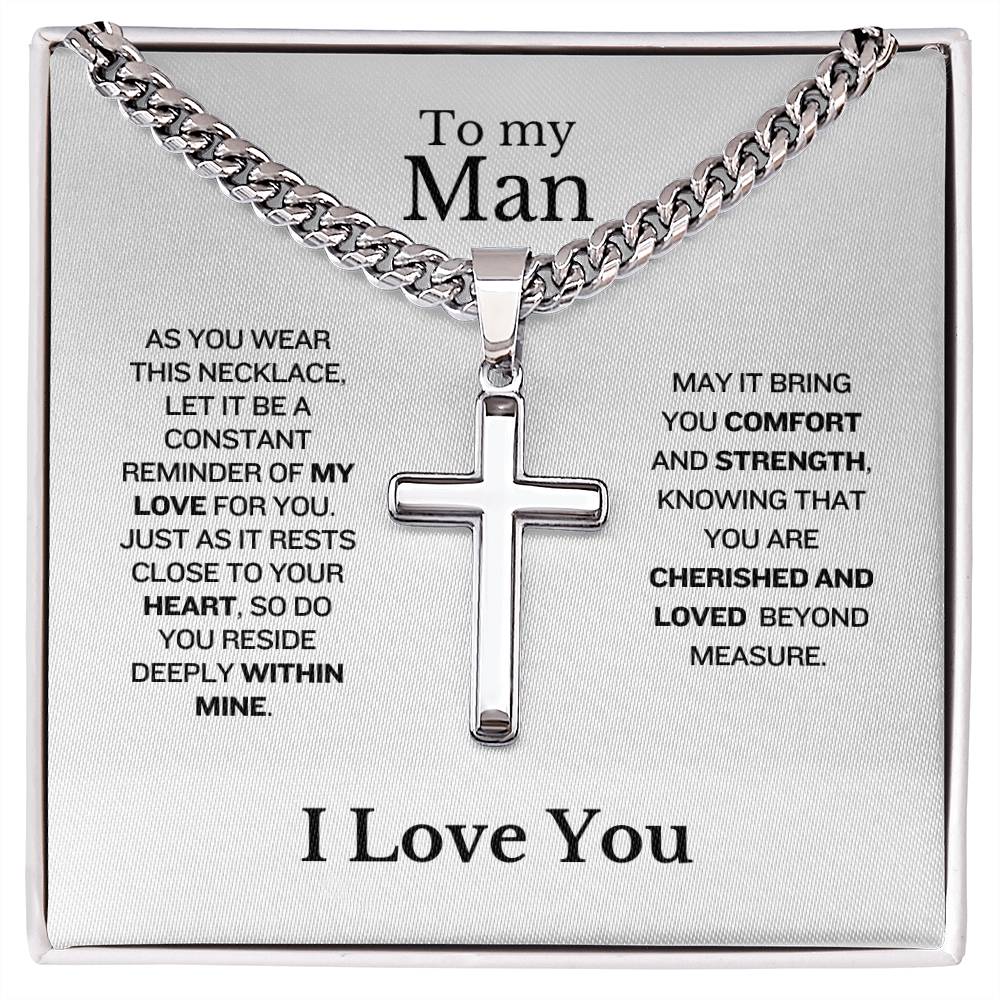 To my Man | Cross with Cuban Chain