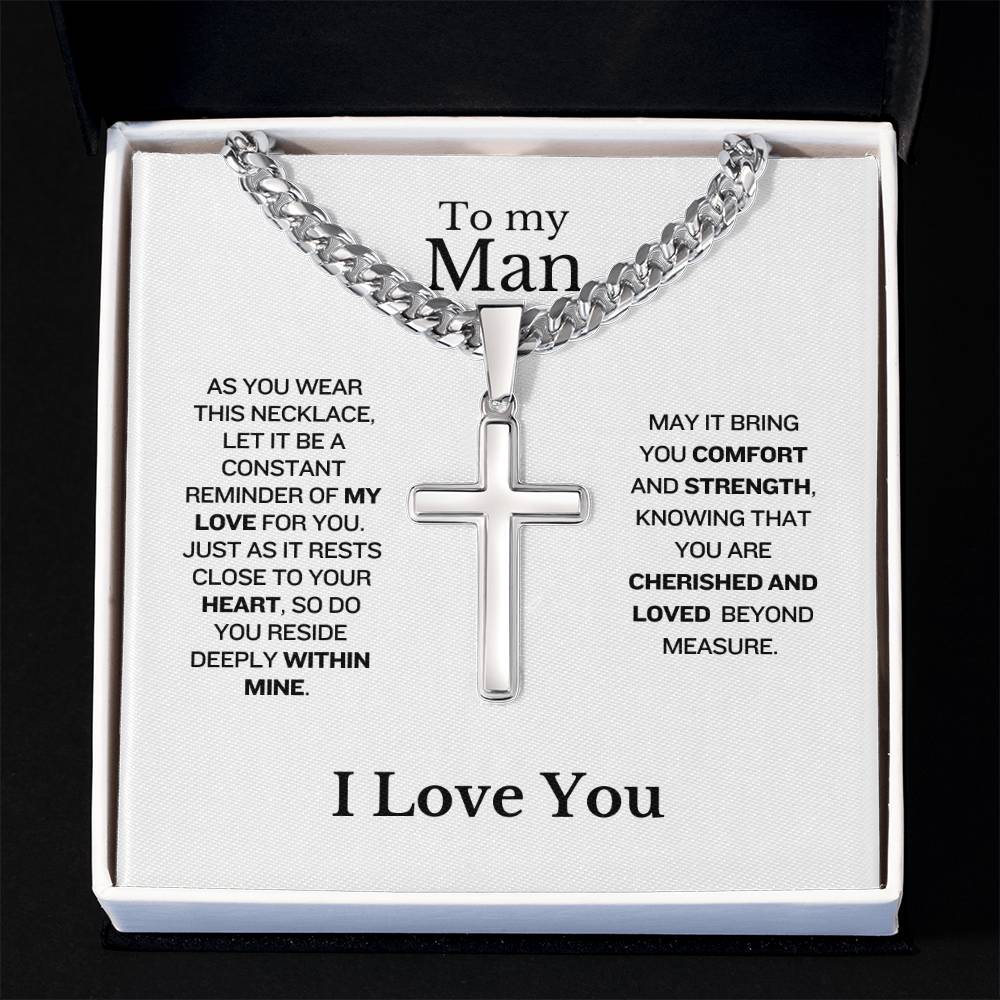 To my Man | Cross with Cuban Chain