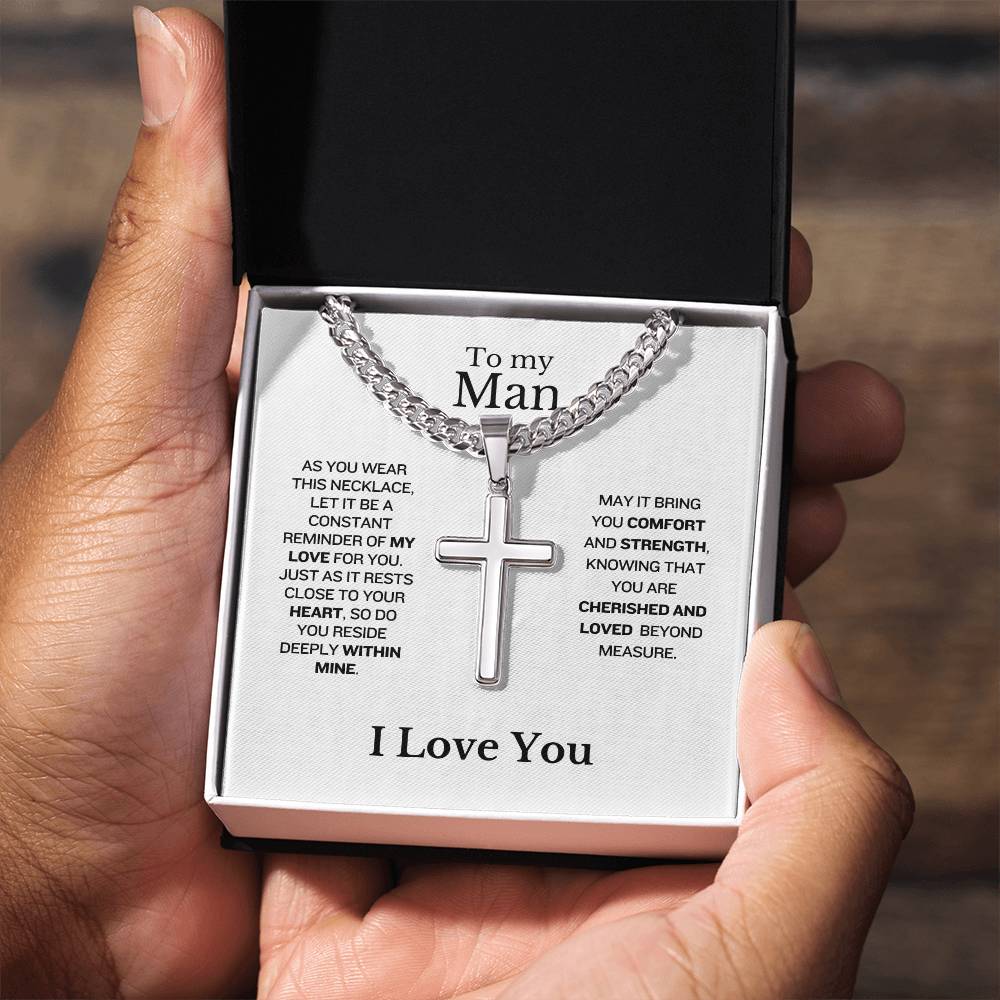 To my Man | Cross with Cuban Chain