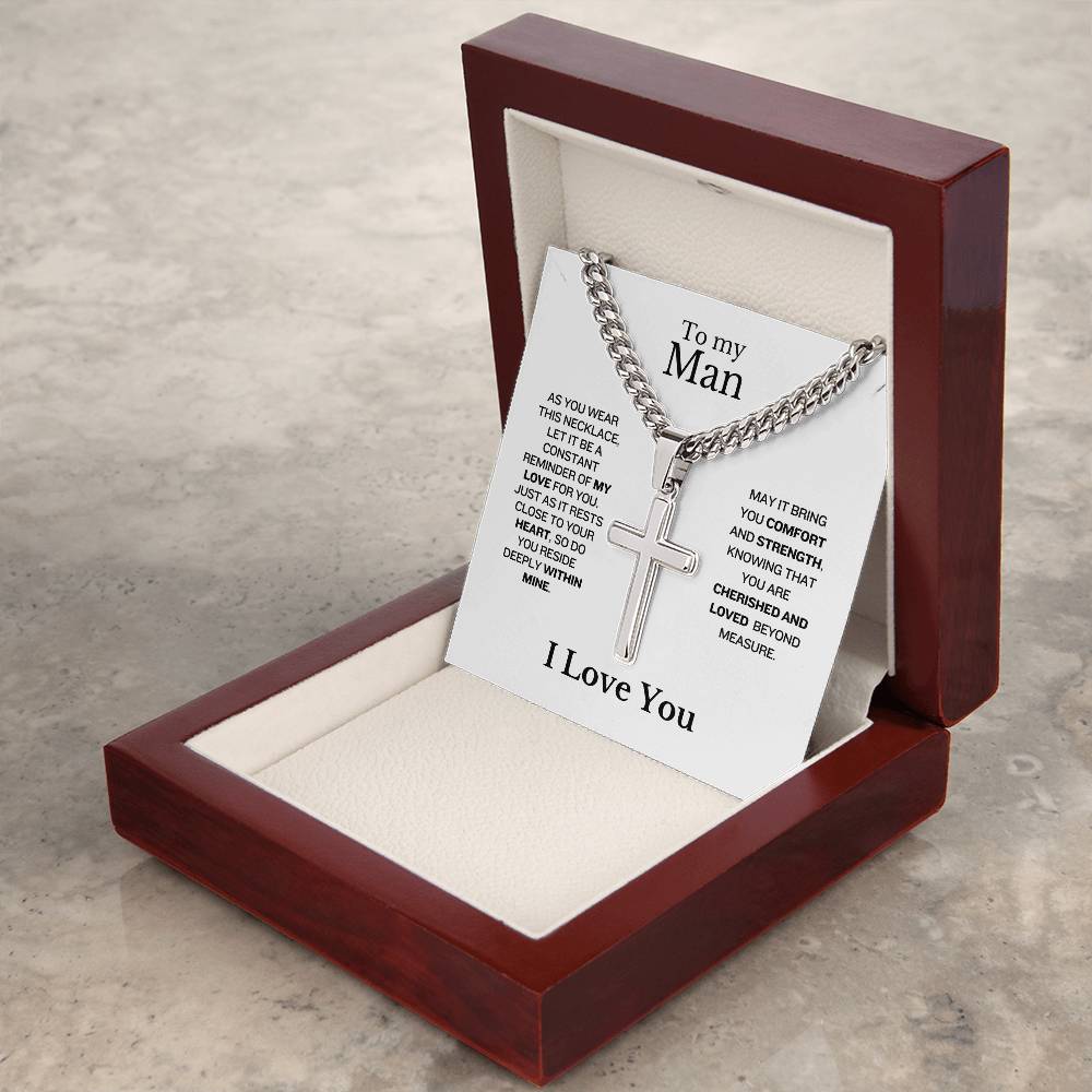 To my Man | Cross with Cuban Chain