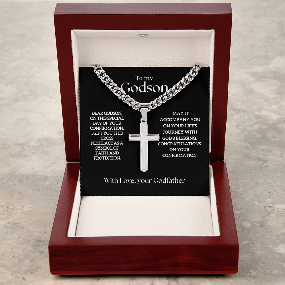 Godson from GodFather | Faith | Cross with Cuban Chain