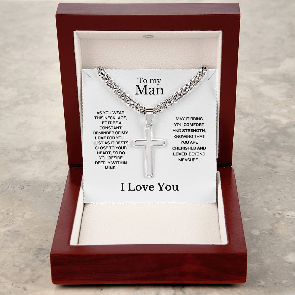 To my Man | Cross with Cuban Chain