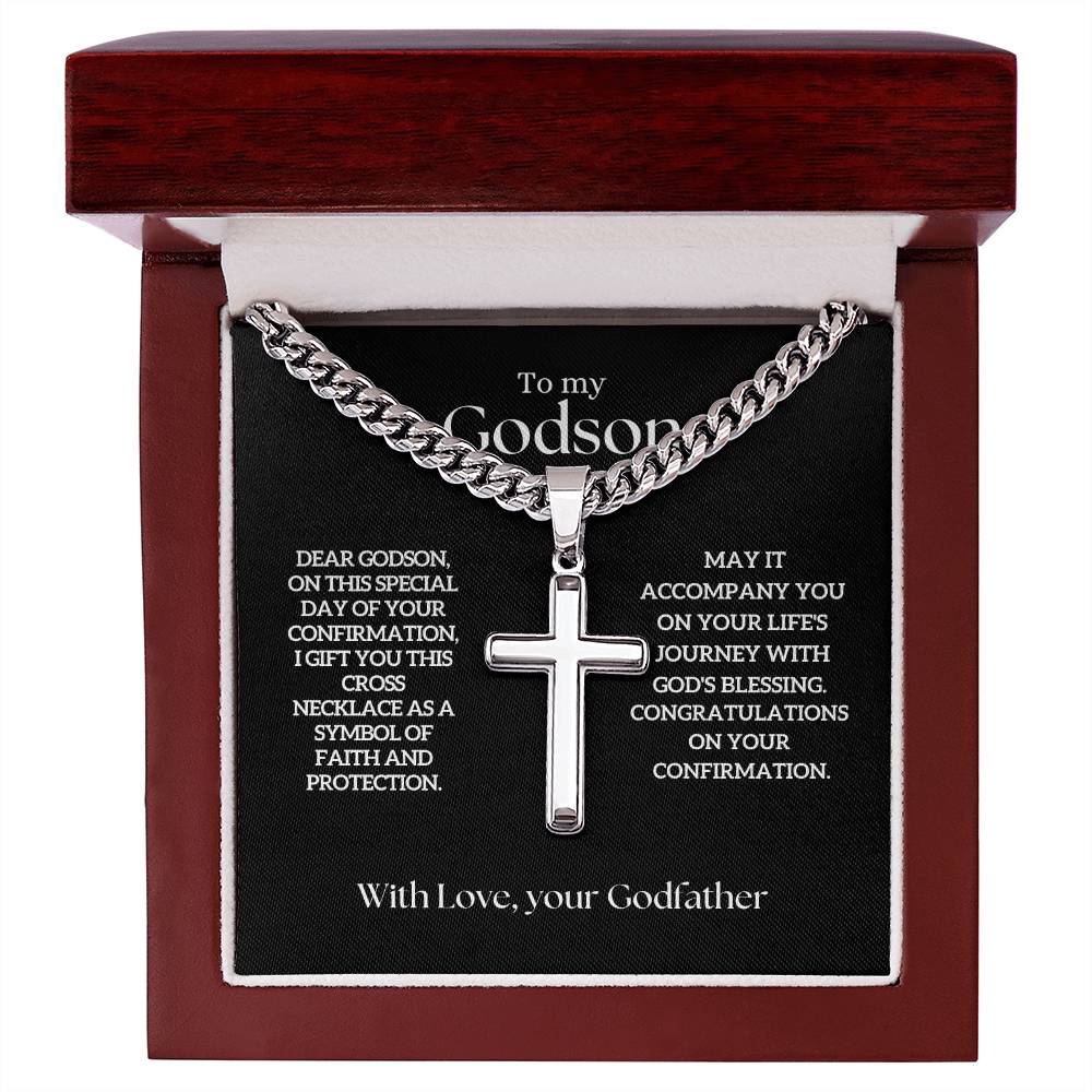 Godson from GodFather | Faith | Cross with Cuban Chain