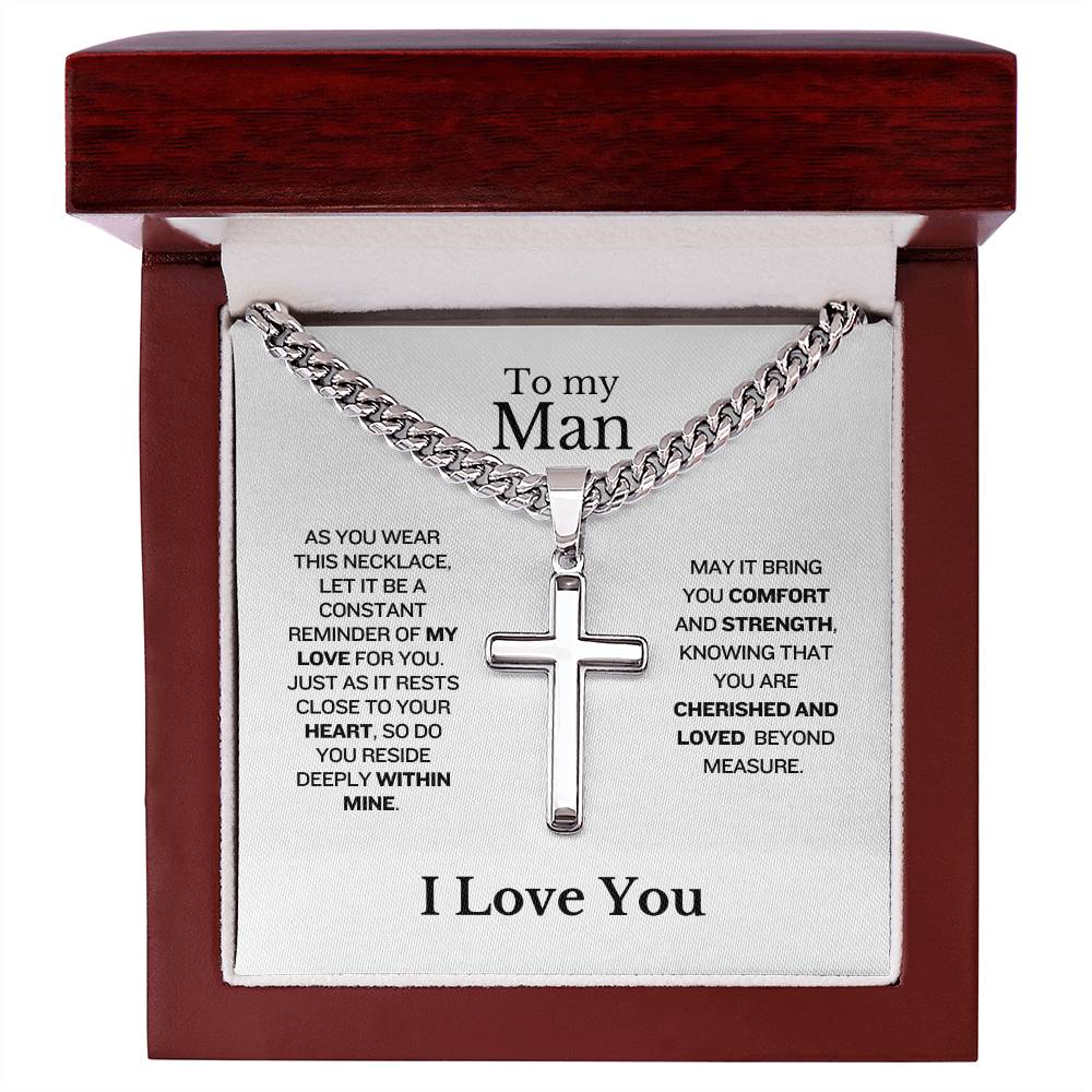 To my Man | Cross with Cuban Chain