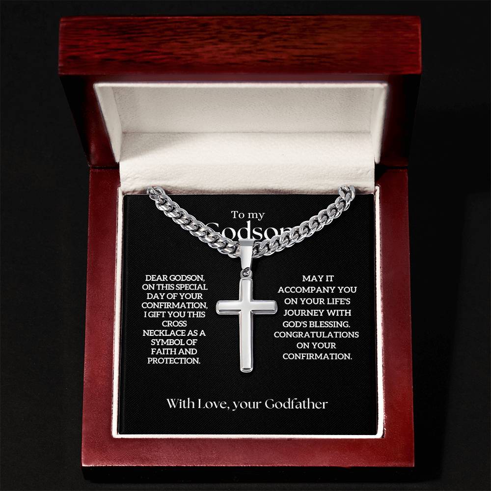 Godson from GodFather | Faith | Cross with Cuban Chain