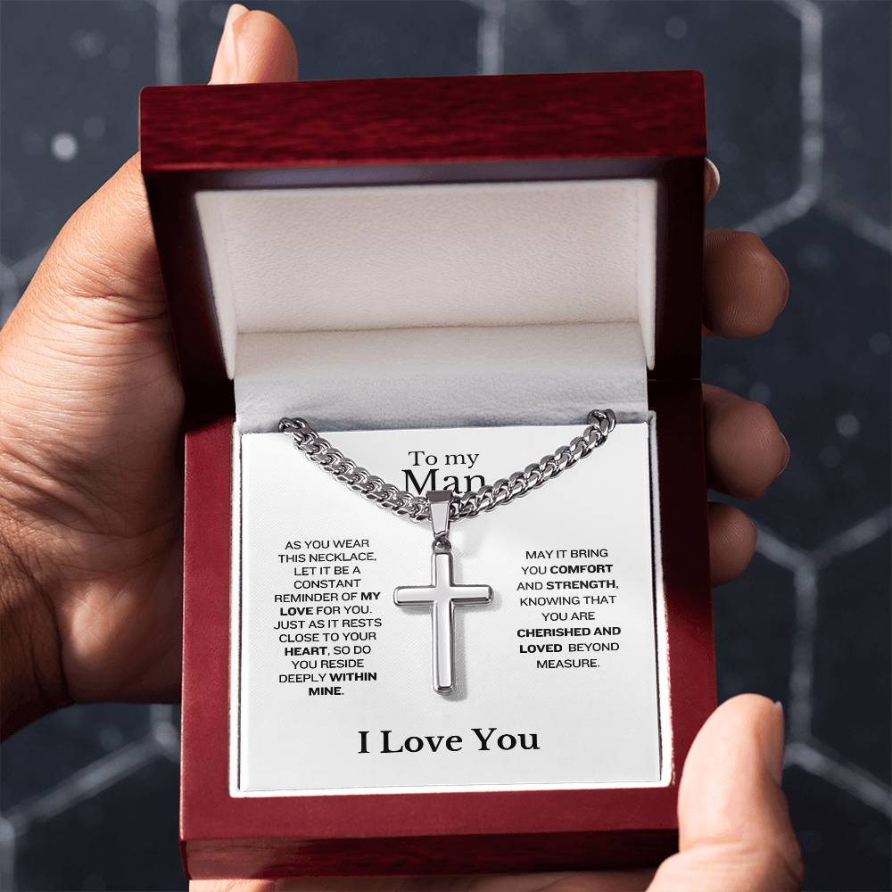 To my Man | Cross with Cuban Chain