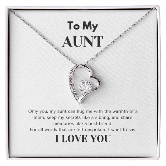 TO MY AUNT  | AUNT GIFT | FOREVER LOVE NECKLACE