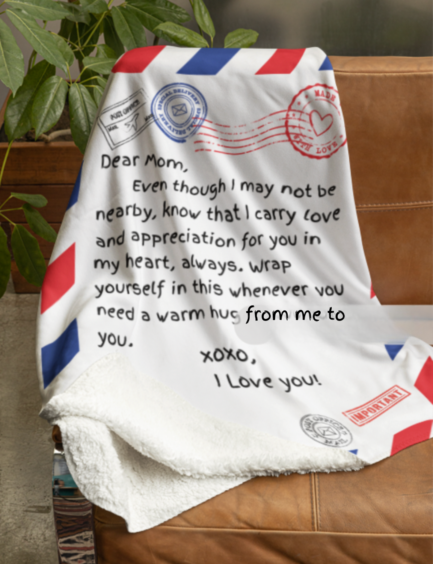 Blanket for Mom | Mothers Day Gift | Gifts for Mom  | Letter to Mom | Mom Gifts from Daughter, Son